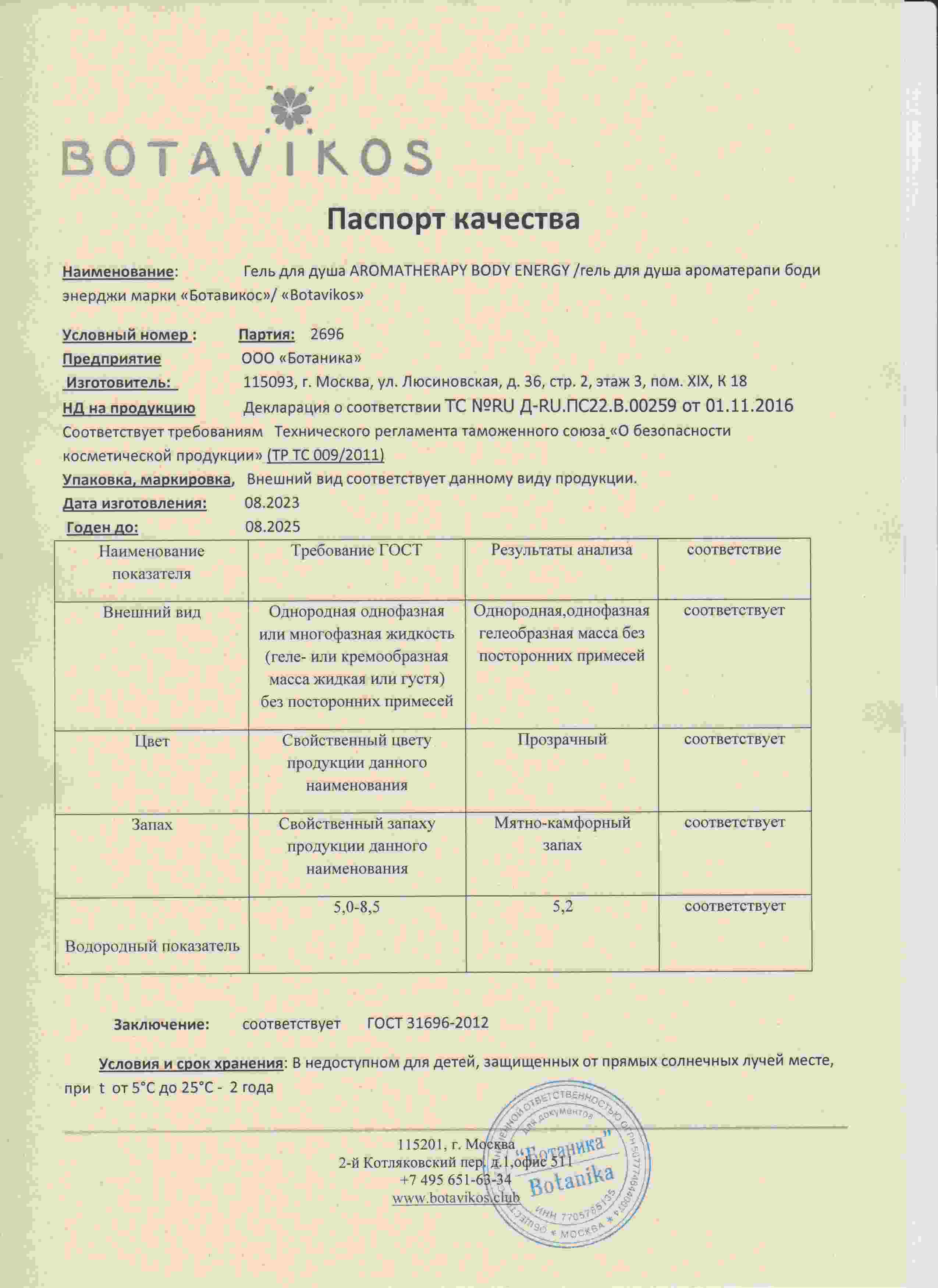 Паспорт №082023